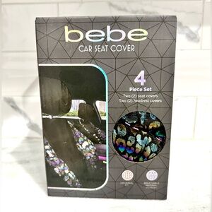 Bebe Black and Multicolor Car Seat Cover Set